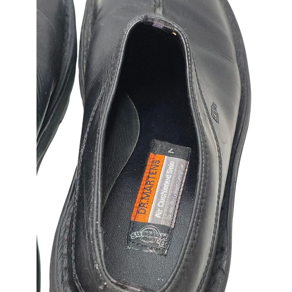 Dr. Martens‎ Vintage Black LeatherCenterSeam SlipOn MulesClogs AirWair Ms 7 Ws 8